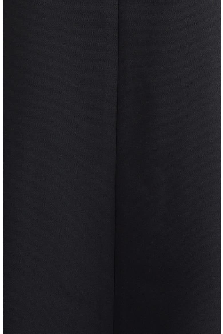 Embroidered Bateau Neck Midi Dress, Alternate, color, BLACK