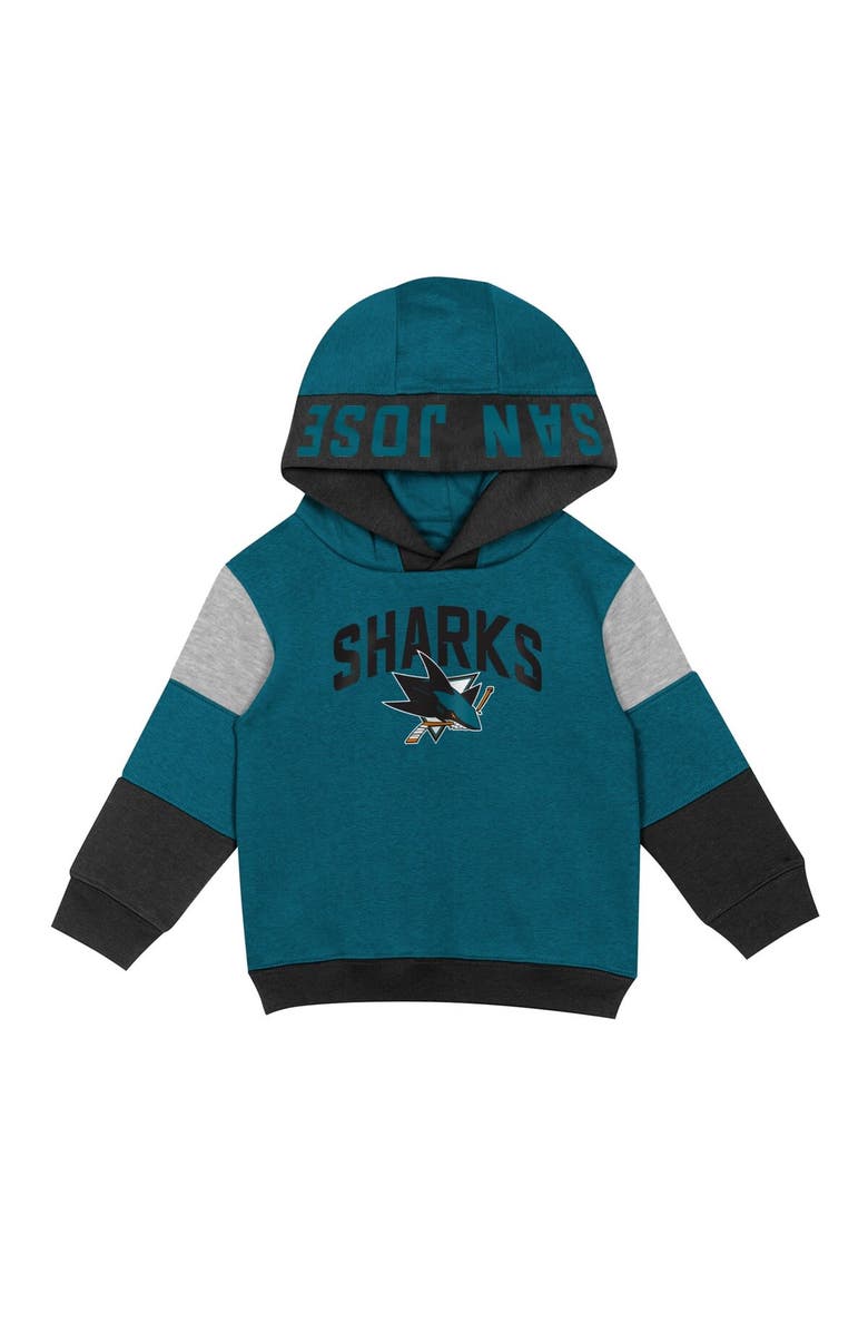 Outerstuff Toddler Teal/Black San Jose Sharks Big Skate Fleece Pullover Hoodie and Sweatpants Set, Alternate, color, 