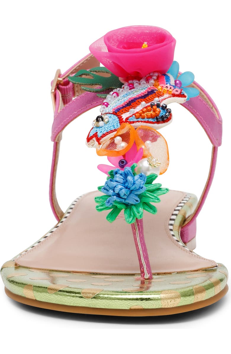 Betsey Johnson Murphee T-Strap Sandal, Alternate, color, Pink Multi