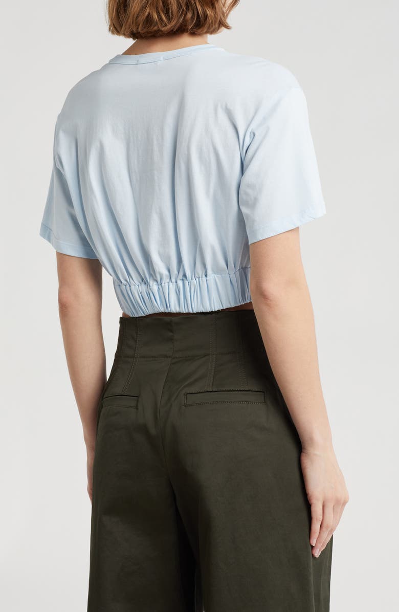 A.L.C. Mini Twist Cotton Crop Top, Alternate, color, Ice Blue