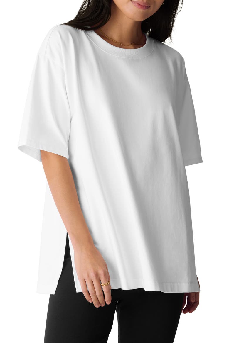 Oversize Crewneck Tunic, Main, color, WHITE