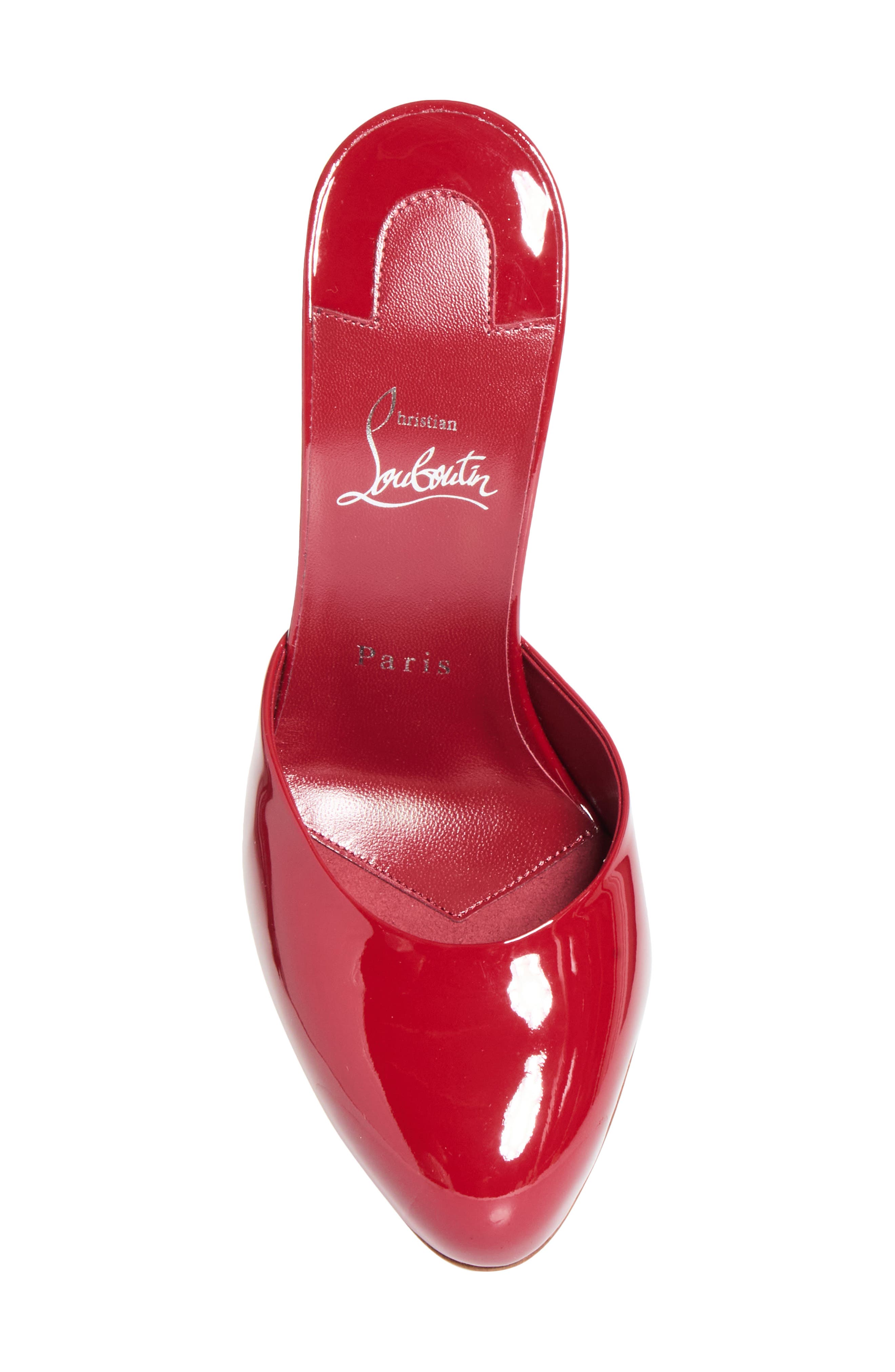Dolly Patent Leather Heeled Mule, Alternate, color, R95A EMPIRE/ LIN EMPIRE