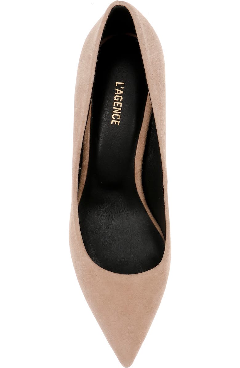 L'AGENCE Fleur Pointed Toe Pump, Alternate, color, Cappuccino Suede