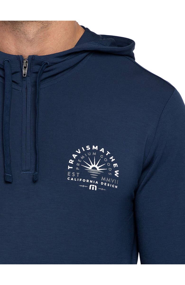 TravisMathew Whale Shark Half-Zip Graphic Hoodie, Alternate, color, 