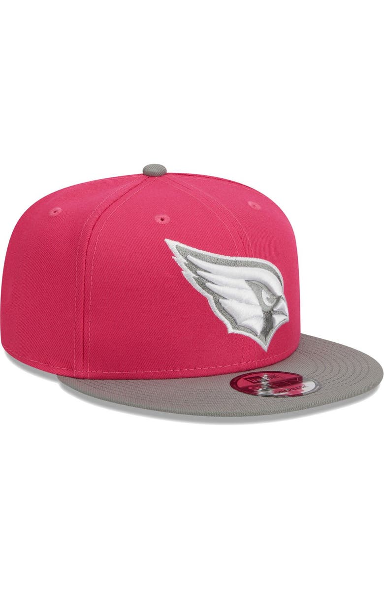 New Era Men's New Era Pink/Gray Arizona Cardinals 2-Tone Color Pack 9FIFTY Snapback Hat, Alternate, color,