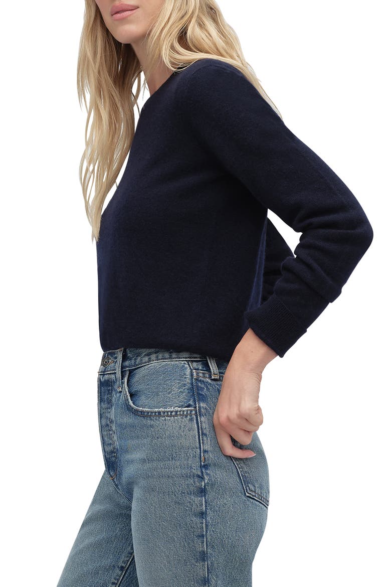 The Ryann V-Neck Cashmere Sweater, Alternate, color, NAVY
