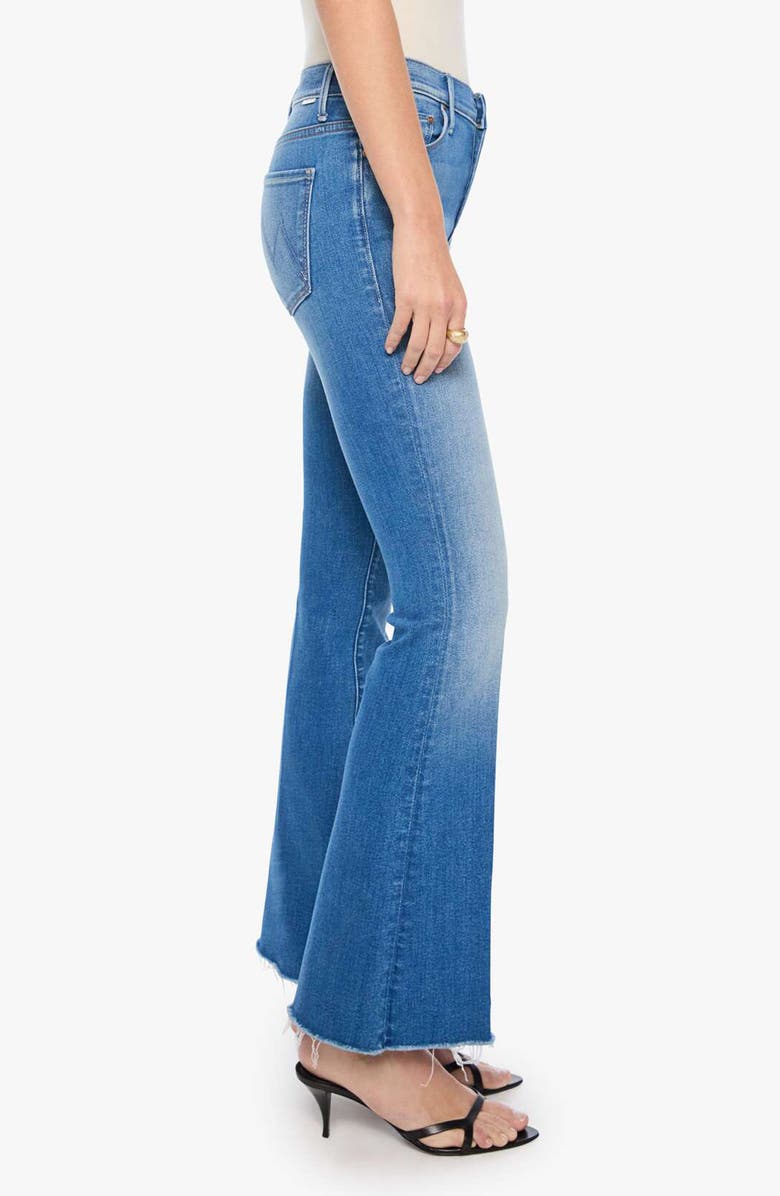 MOTHER The Weekend Fray Hem Flare Jeans, Alternate, color, No Promises