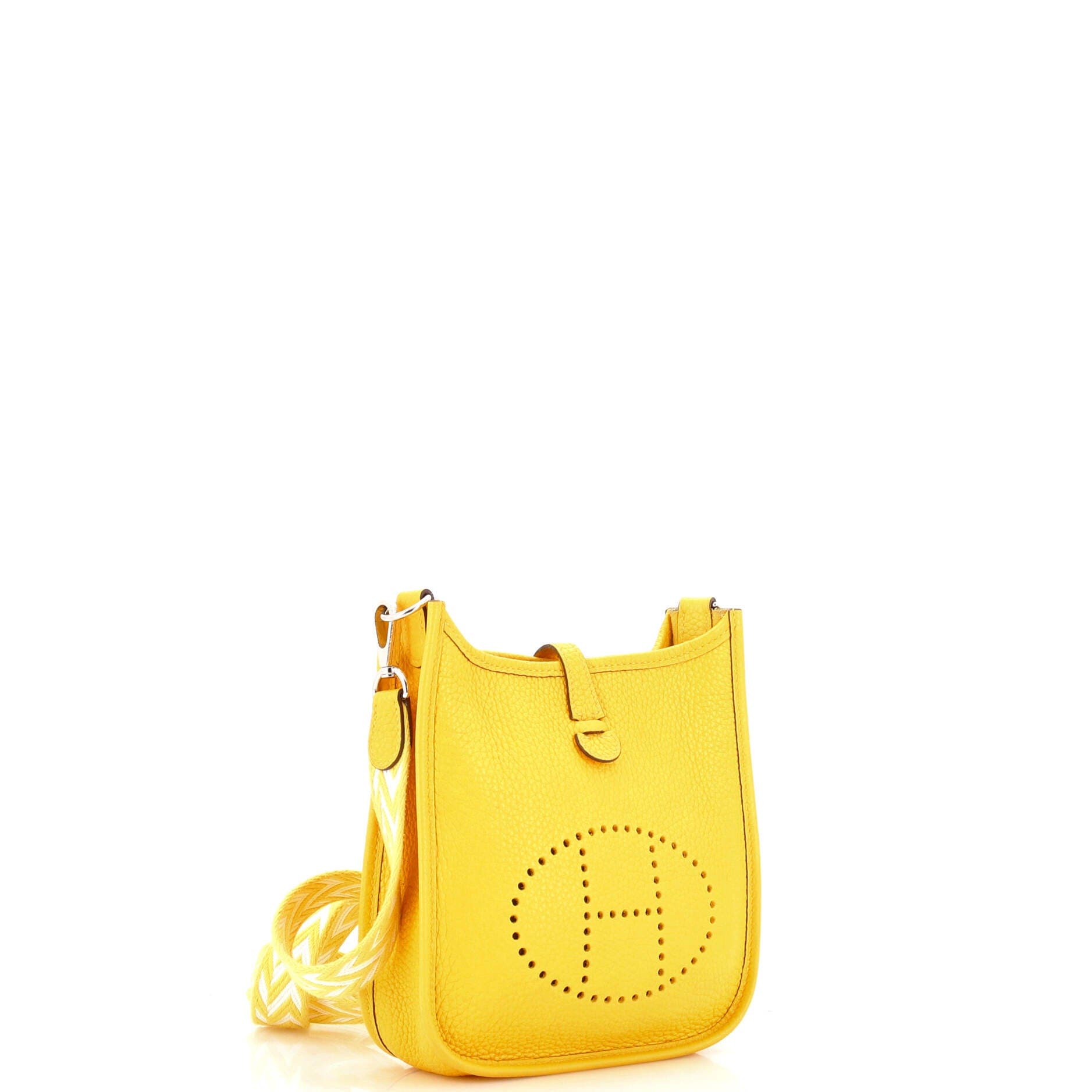 Pre-Owned Hermes Evelyne Bag Gen III Clemence TPM, Alternate, color, Jaune De Naples