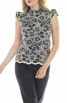 Floral Lace Ruffle Top