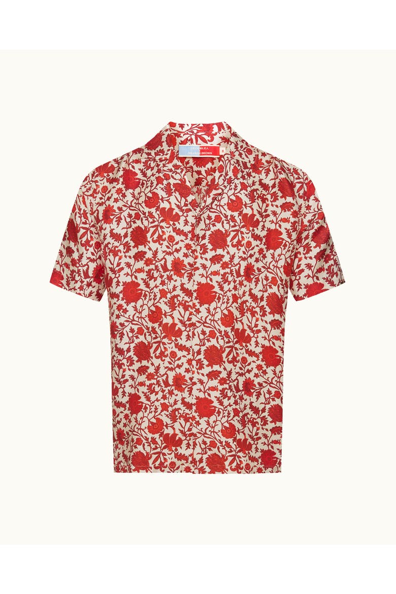 Maitan Relaxed-Fit Shirt, Alternate, color, Summer Red/White Sand