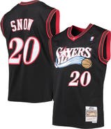 Mitchell & Ness Men's Mitchell & Ness Eric Snow Black Philadelphia 76ers 2000/01 Hardwood Classics Swingman Jersey