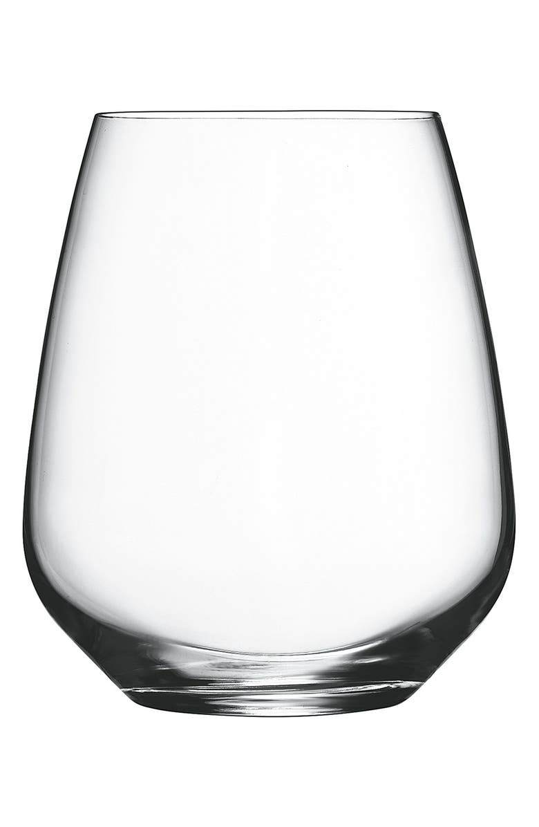 Luigi Bormioli Crescendo Set of 4 Stemless Wine Glasses, Main, color, Clear