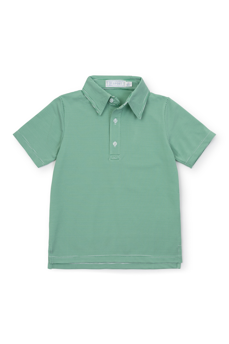 Will Boys' Golf Polo Shirt by LH Sport, Main, color, Green Stripes