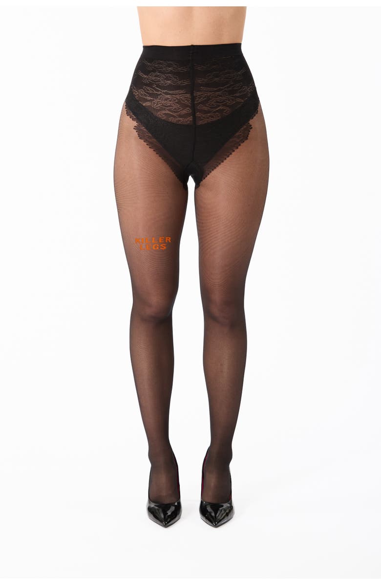 SKYTIGHTS Halloween Statement Tights, Alternate, color, Black