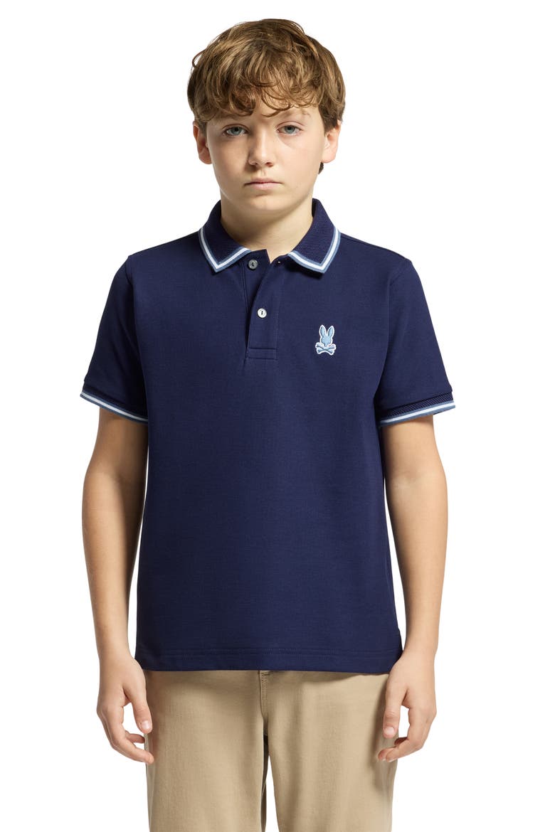 Kids' Foxton Piqué Polo, Alternate, color, EVENING BLUE