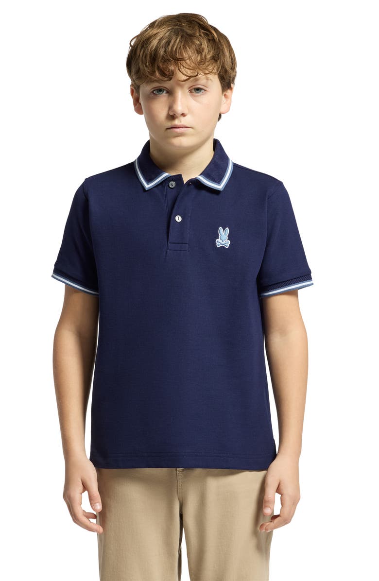 Psycho Bunny Kids' Foxton Piqué Polo, Alternate, color,