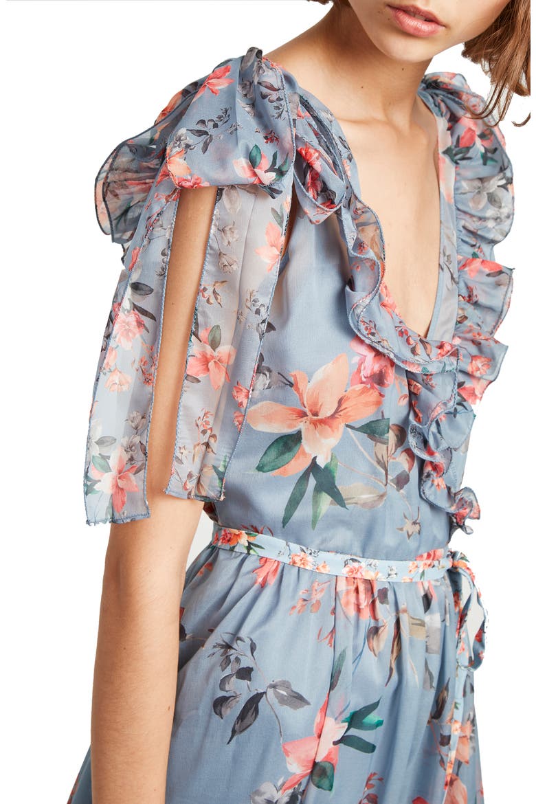 Cecile Floral Print Maxi Dress, Alternate, color, SUMMER SURF MULTI