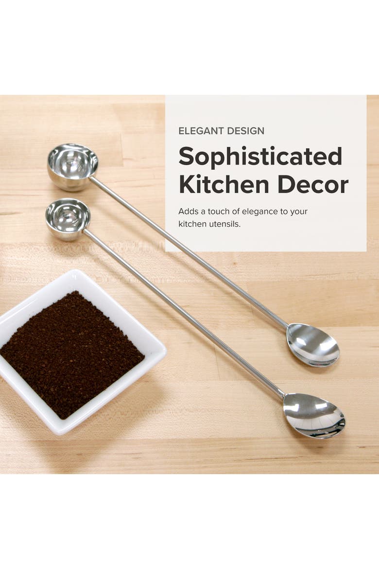 2 Tablespoon Coffee Scoop & Stirrer, 11-Inch, Alternate, color, Silver