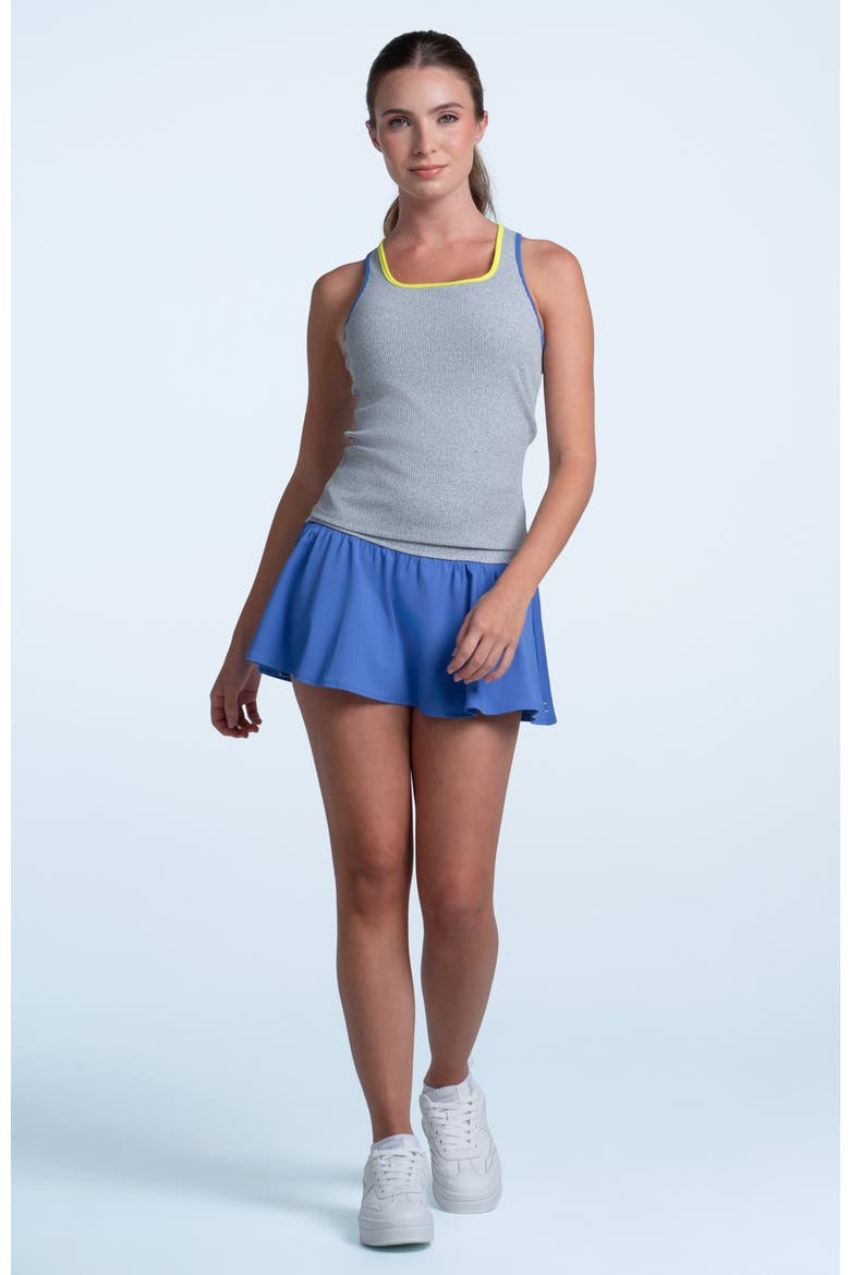 Womens' Court Rib Racerback Tank, Alternate, color, Heather Grey
