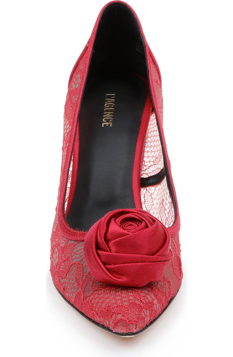 L'AGENCE Fosette Pointed Toe Pump, Alternate, color, Red Lace