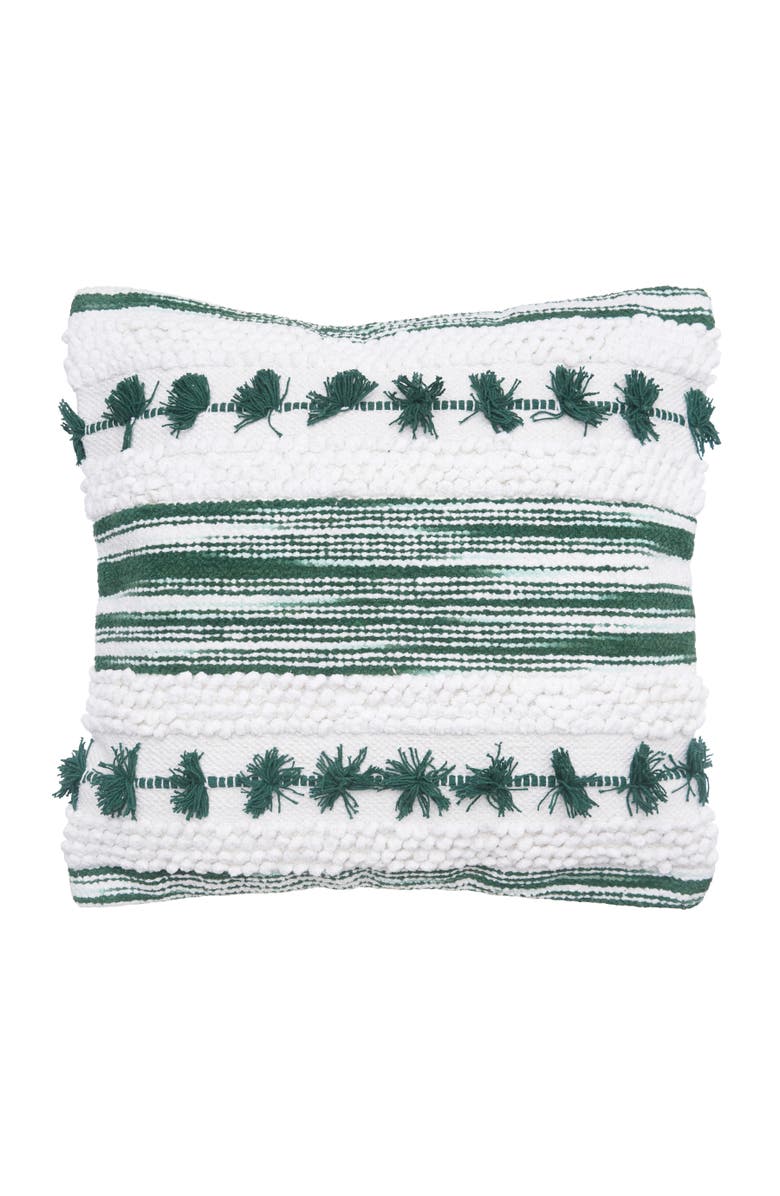 carol & frank Oriana Tufted Textured Cotton Decorative Throw Pillow, Main, color, Green