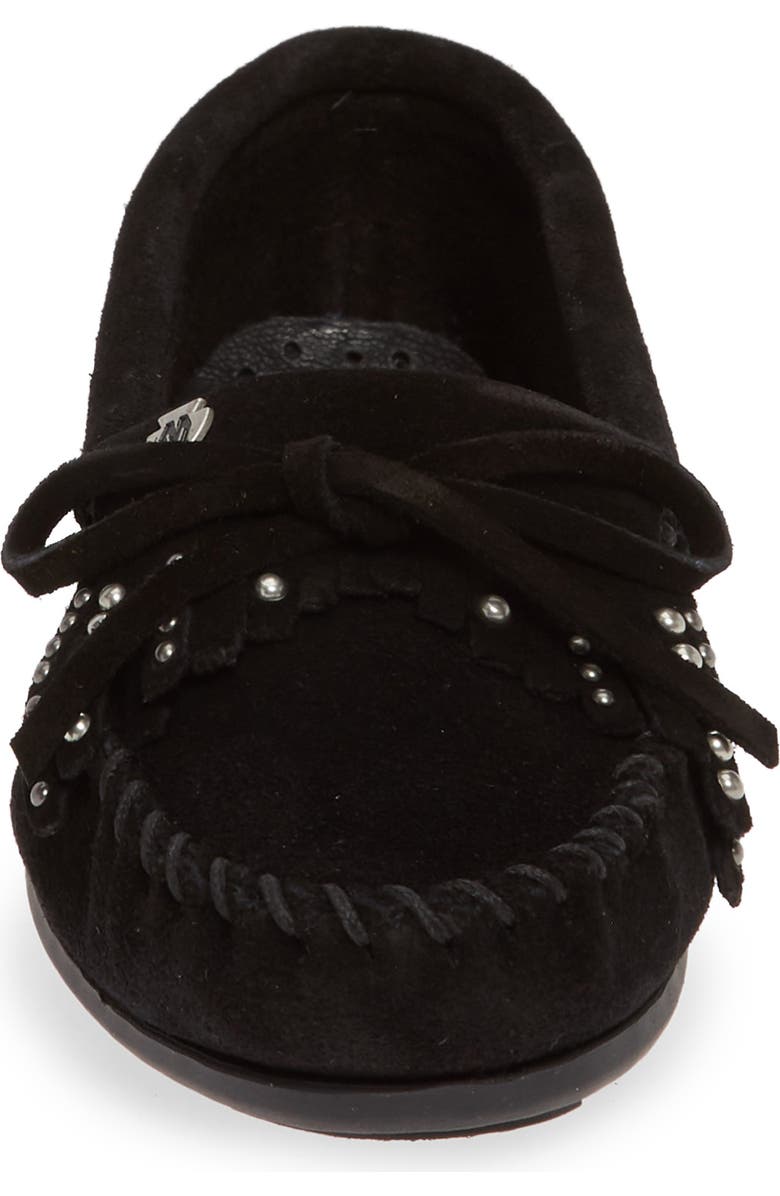 Minnetonka x Lottie Moss Kitty Studded Moccasin, Alternate, color,