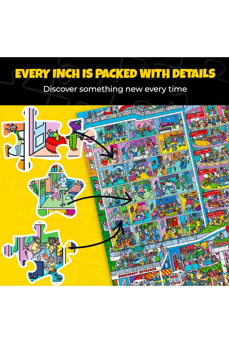 1000 Piece Mystery Jigsaw Puzzle for Adults, Alternate, color, Hospital