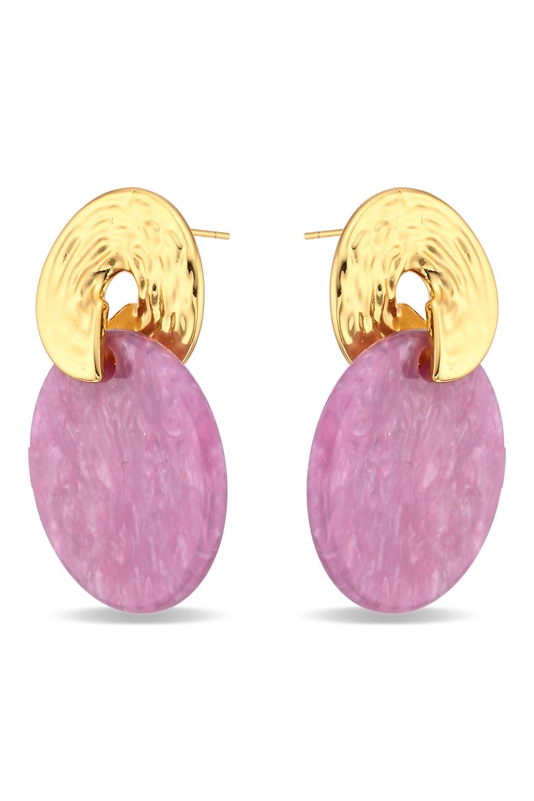 Dahlia Drop Earrings, Alternate, color, GOLD