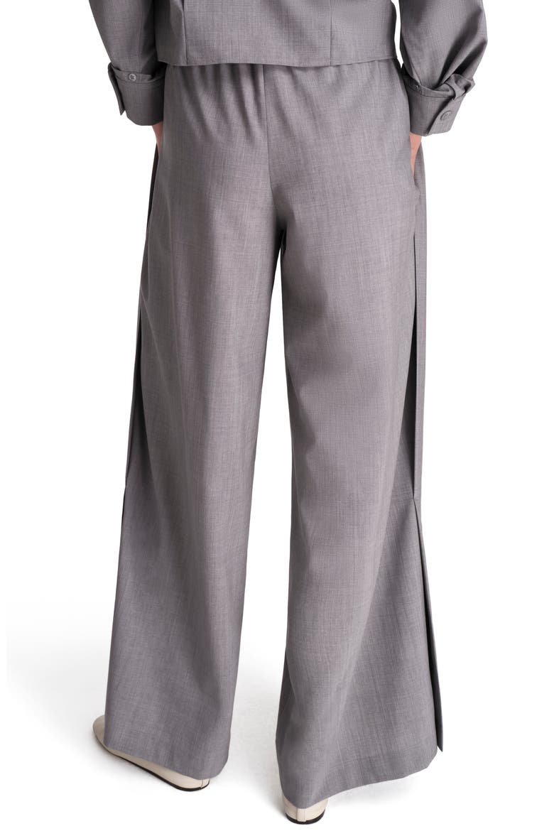 Eva Wide Leg Pull-On Pants, Alternate, color, MEDIUM HEATHER GREY