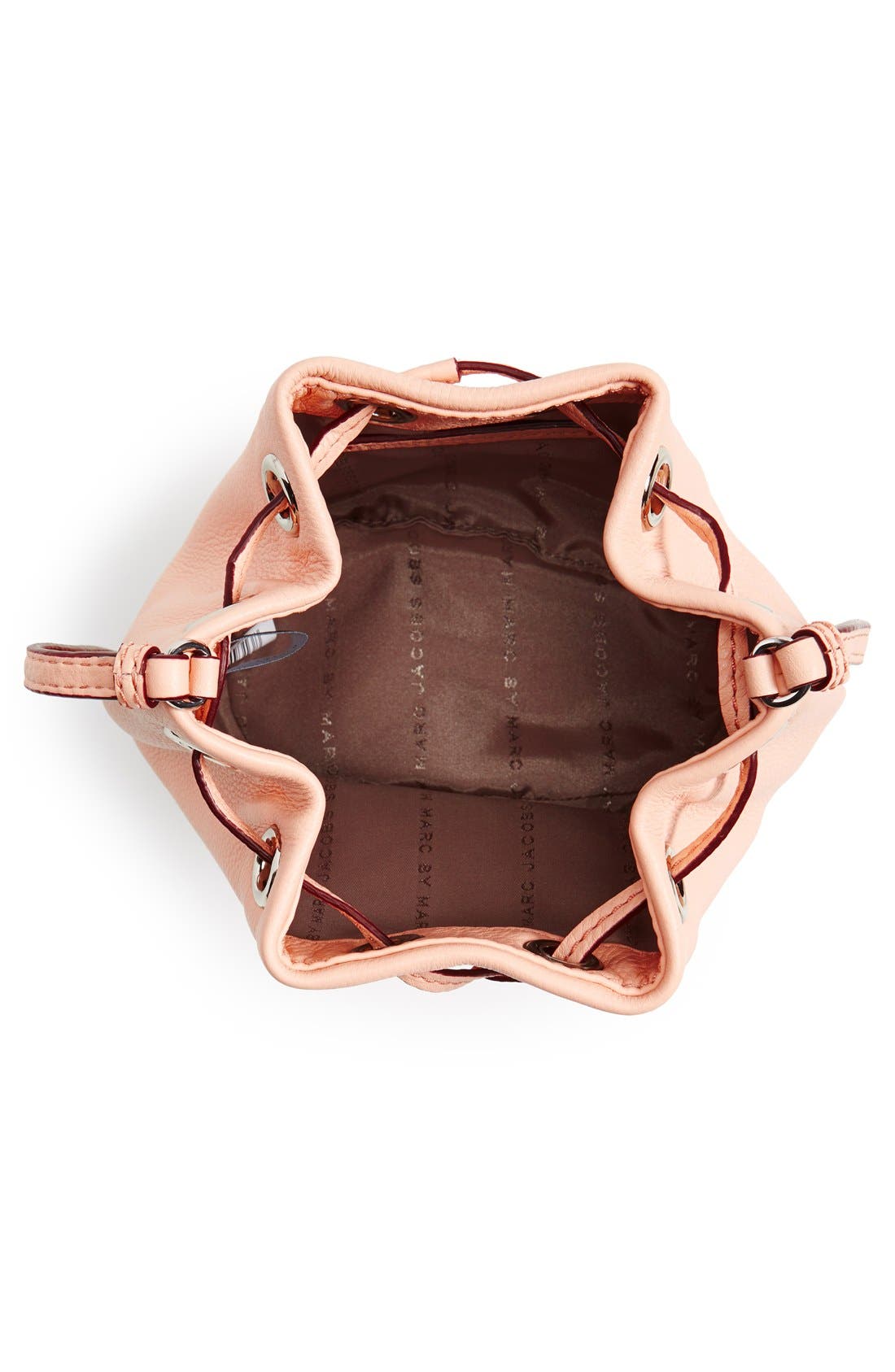 MARC BY MARC JACOBS 'Too Hot to Handle' Leather Drawstring Bag, Alternate, color, TROPICAL PEACH