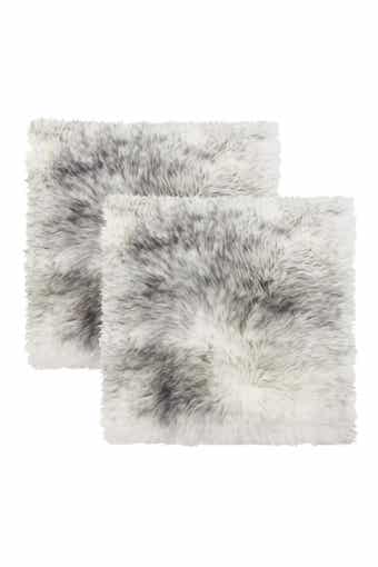 NATURAL New Zealand Genuine Sheepskin Shearling Chair Seat Pad - Set of 2