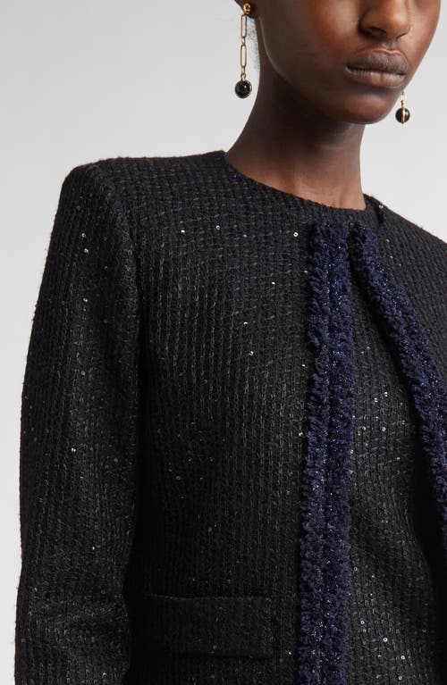 St John St. John Collection Sequin Tweed Knit Jacket