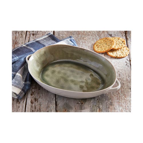 Tag Riverstone Green Porcelain Serving Bowl For Holiday Gatherings In Green