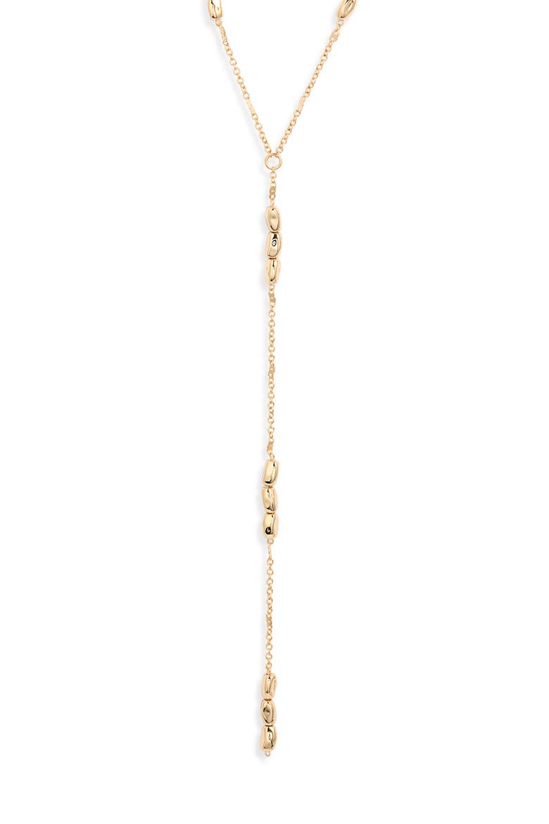 Stationary Orb Lariat Necklace, Main, color, GOLD