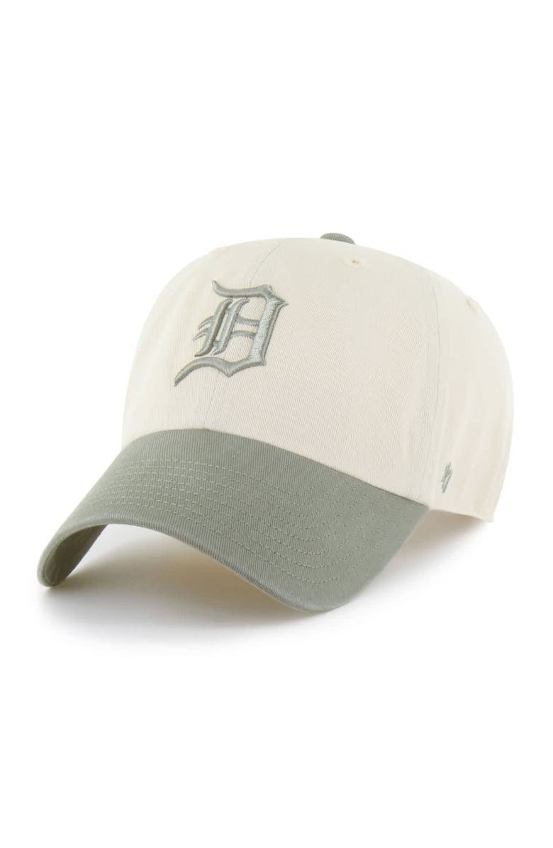 '47 Men's '47  Natural/Olive Detroit Tigers Two-Tone Fashion Clean Up Adjustable Hat, Main, color, Natural