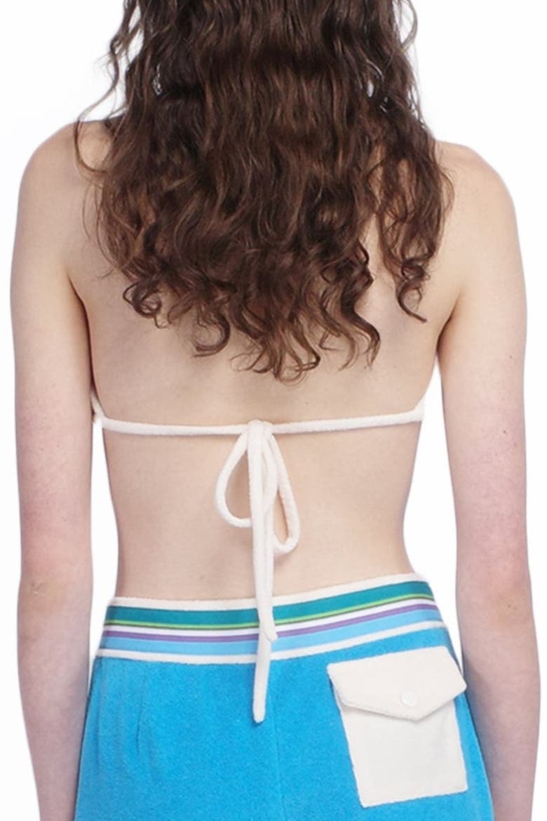 Cabana Terry Bikini Top, Alternate, color, OCEAN BLUE