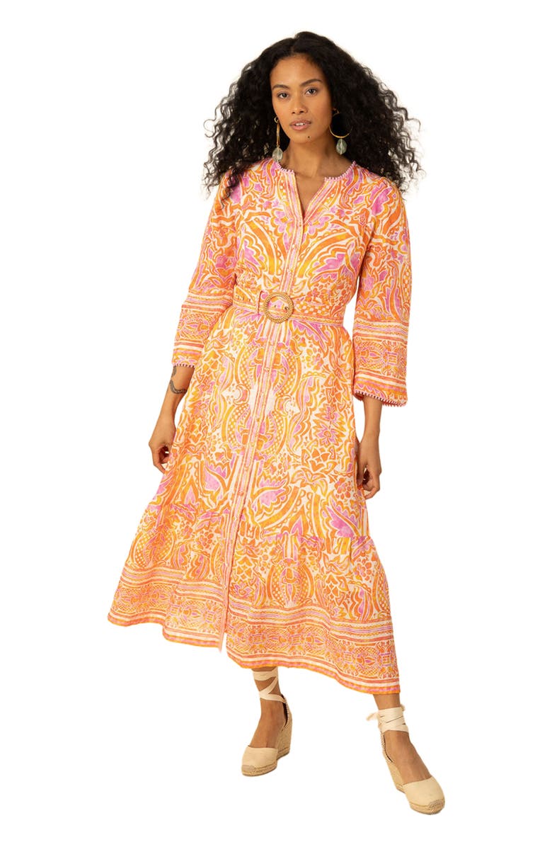 Hale Bob Davina Linen Dress, Alternate, color, 