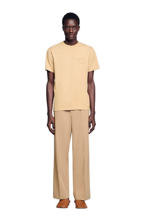 Sandro Man T-shirt Yellow Size Xl Linen