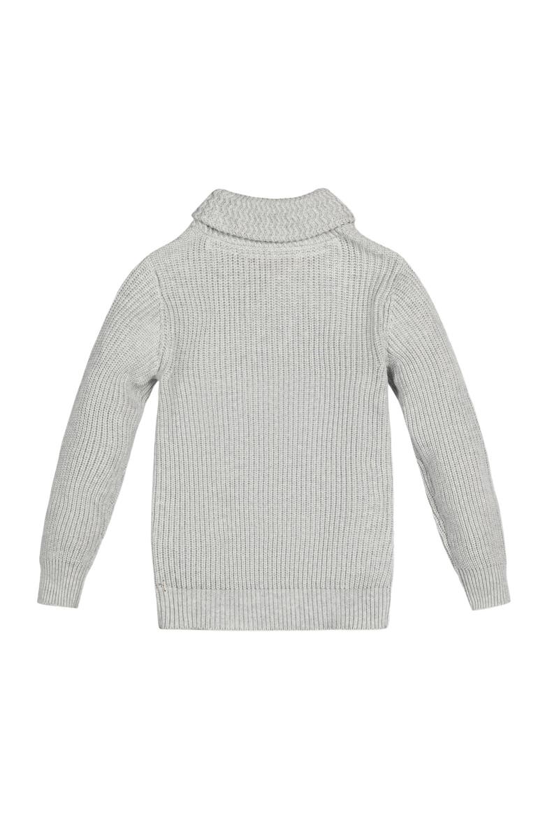 Boys' Organic Shawl Collar Sweater, Kids, Alternate, color, Light Gray Textured Collar