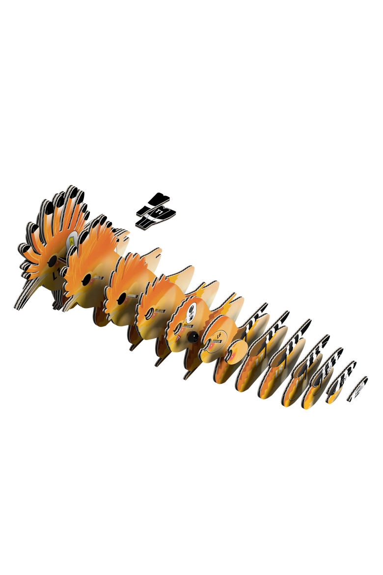 Hoopoe 3D Puzzle, Alternate, color, No Color