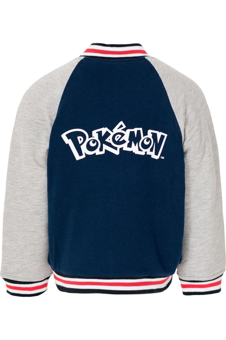 Varsity Bomber Jacket, Alternate, color, Navy and Heather Grey