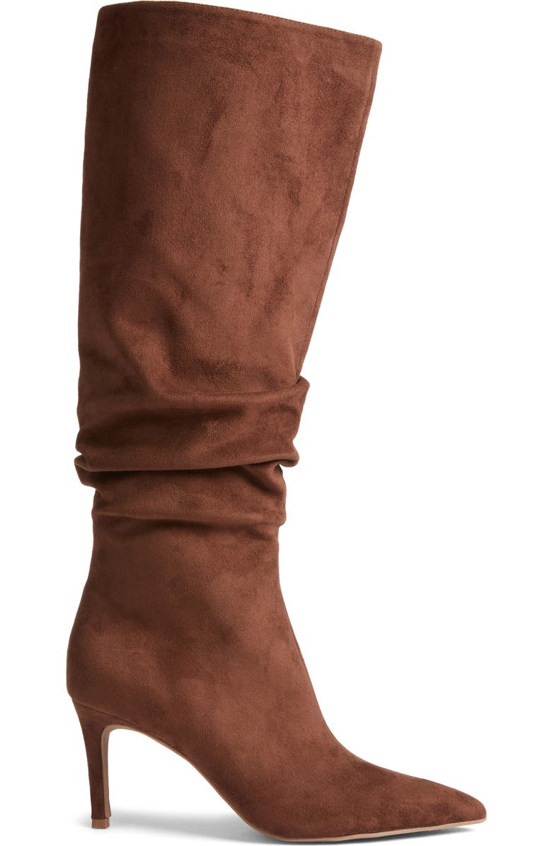 Open Edit Ariana Pointed Toe Knee High Boot, Alternate, color, Brown Dark