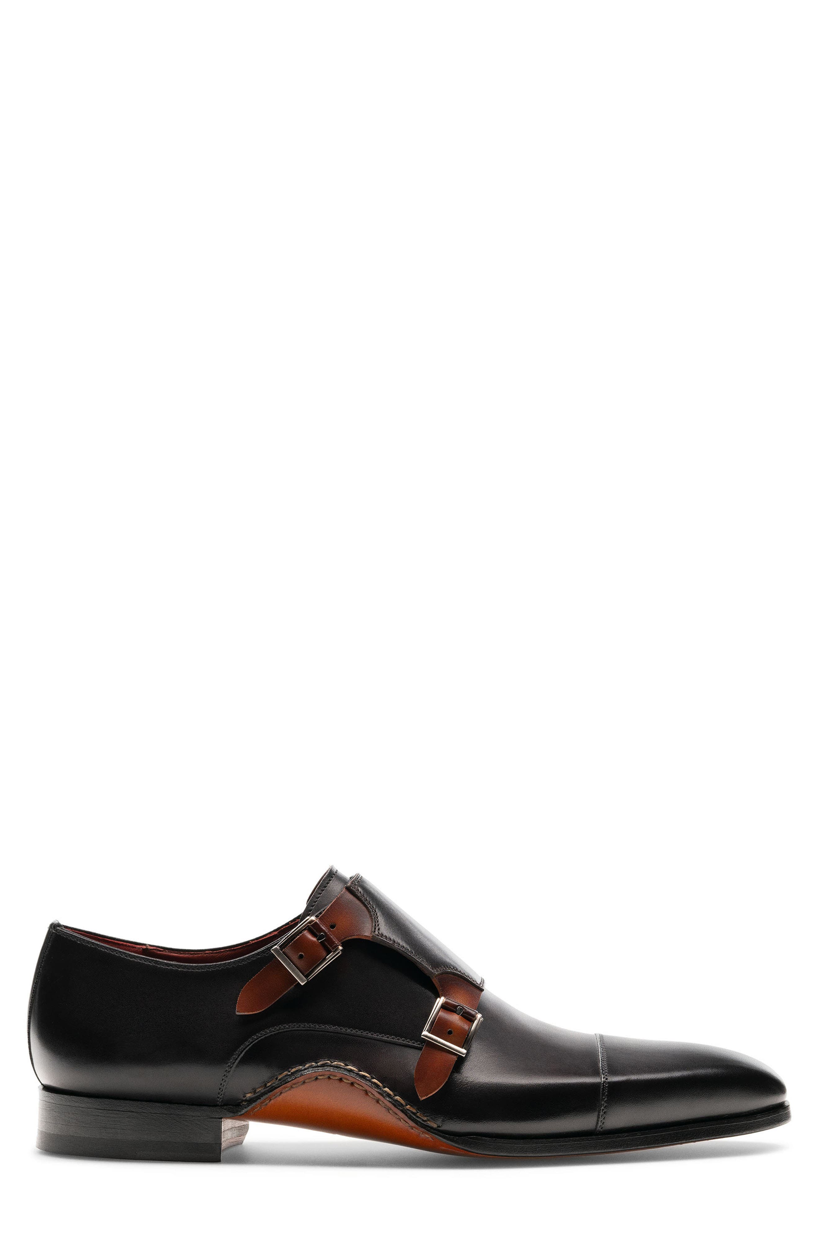 Magnanni Leros Cap Toe Double Monk Shoe, Alternate, color, 