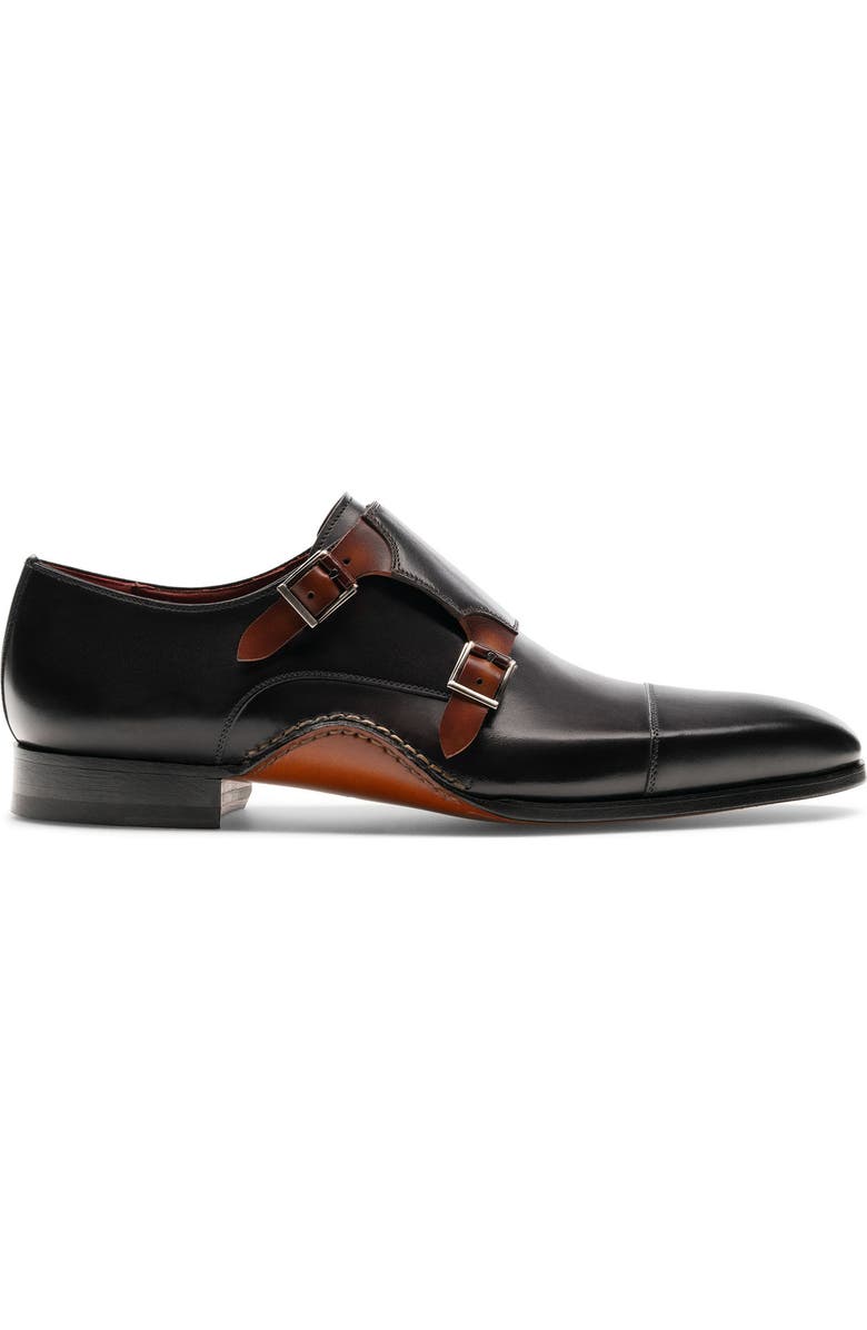 Magnanni Leros Cap Toe Double Monk Shoe, Alternate, color,