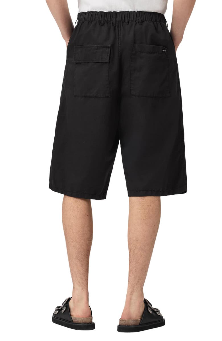 AllSaints Echo Relaxed Fit Shorts, Alternate, color, Orca Black