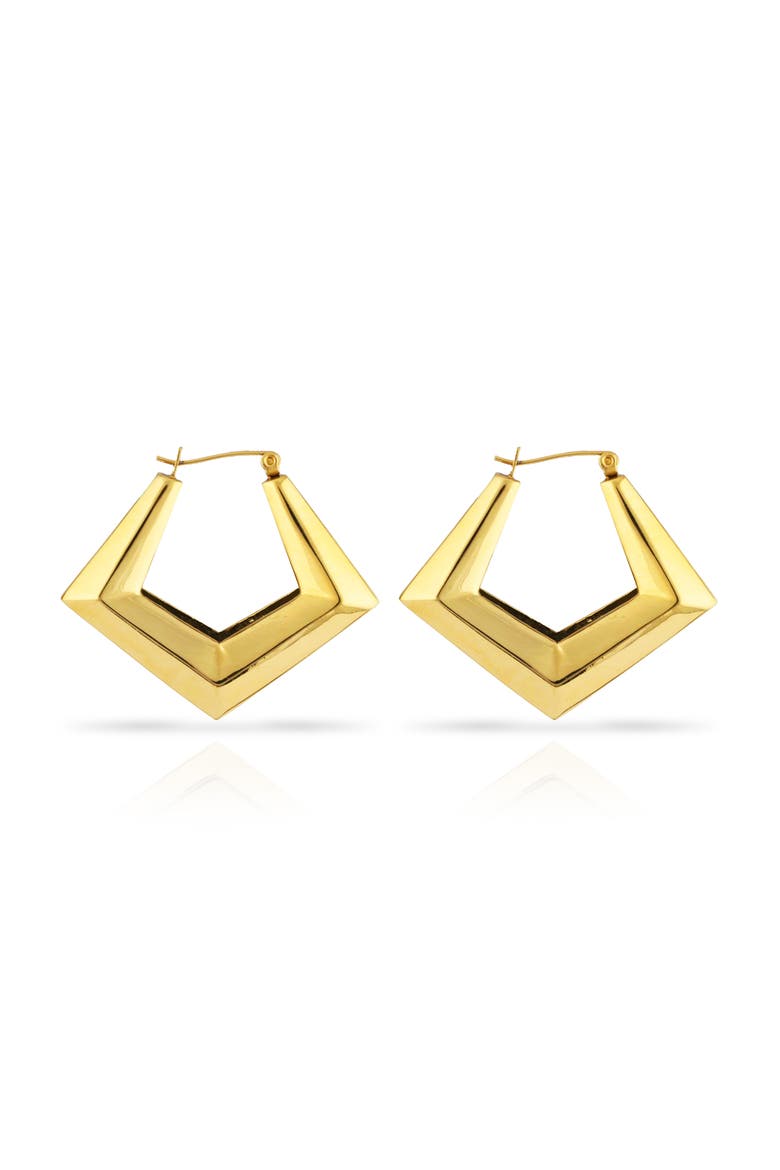 Mona Lisa Door Knocker Earrings, Main, color, Gold