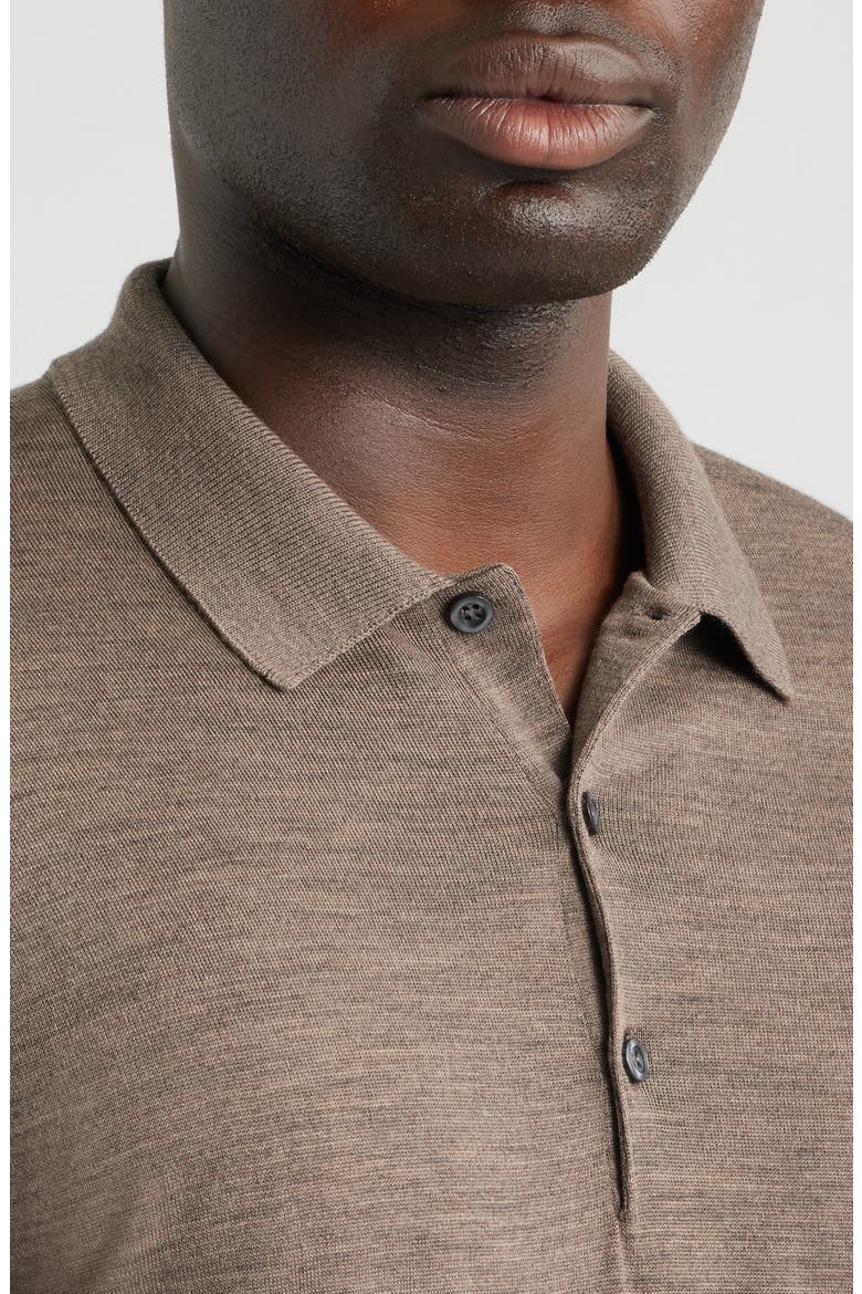 Cotswold Wool Polo Sweater, Alternate, color, MUSHROOM