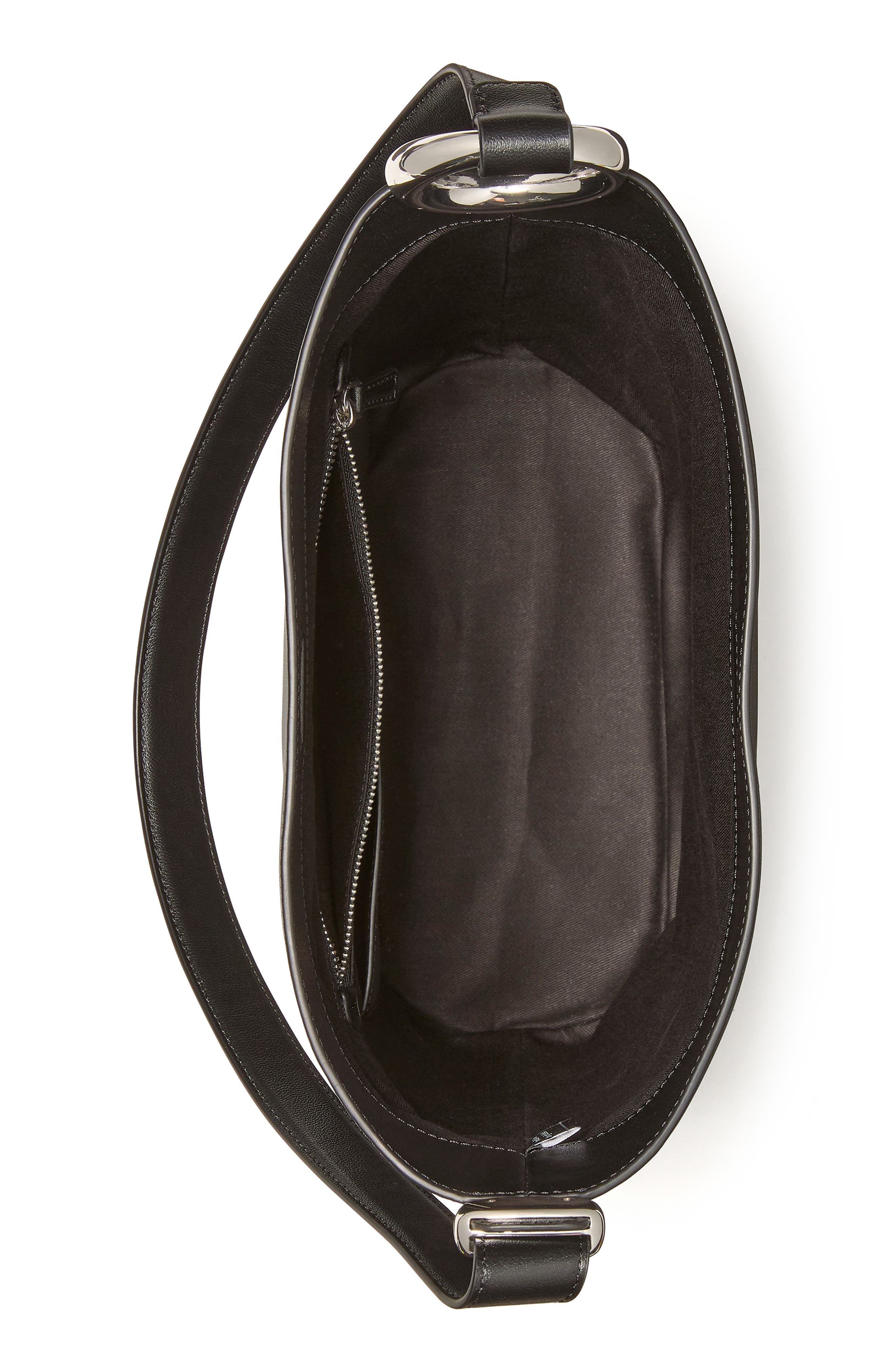 Kate Spade New York halo fine grain leather bucket bag, Alternate, color, Black