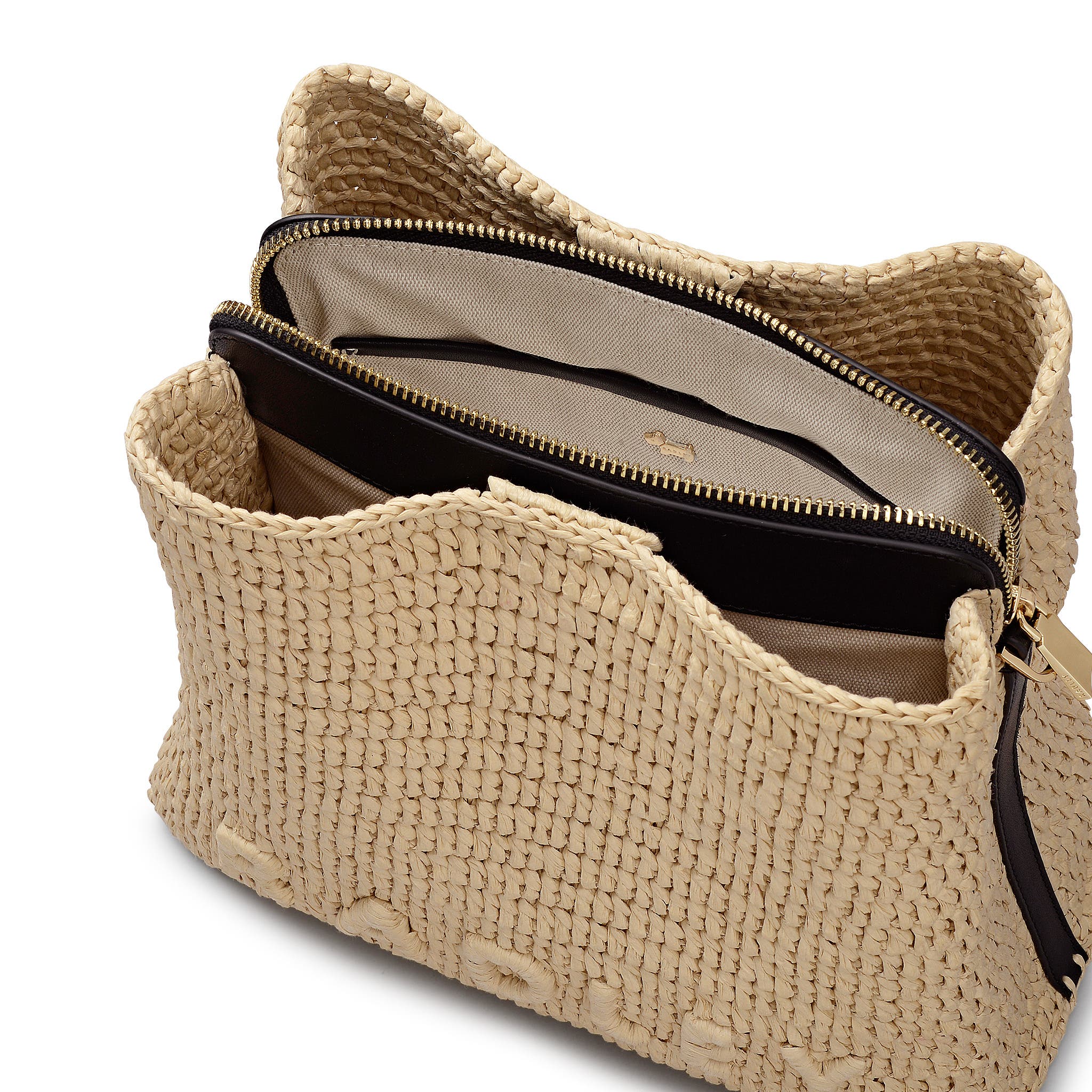 Radley Dukes Place - Raffia Medium Compartment Woven Crossbody Bag, Alternate, color, Natural