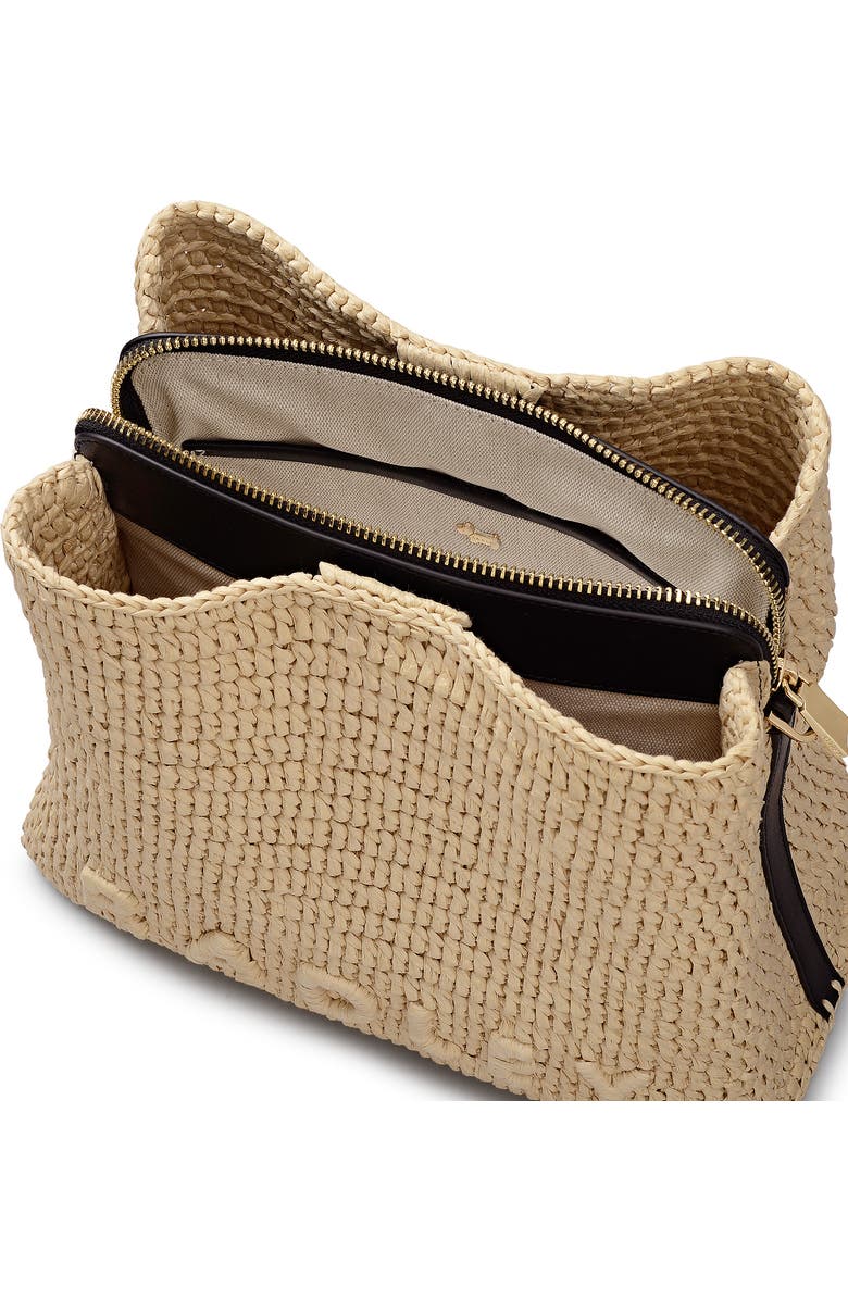 Radley Dukes Place - Raffia Medium Compartment Woven Crossbody Bag, Alternate, color, Natural